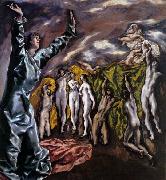 El Greco The Opening of the Fifth Seal oil